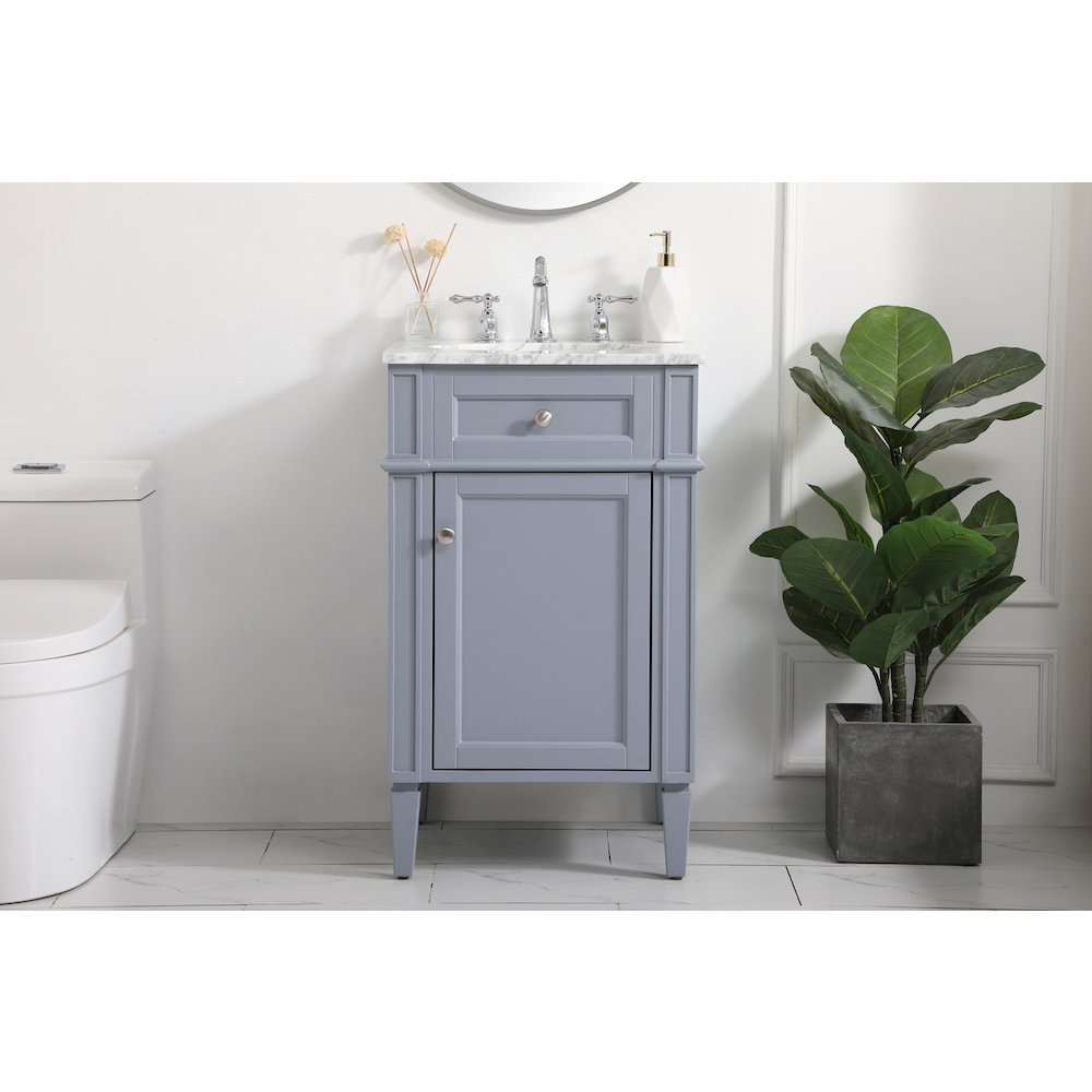21 inch Single bathroom vanity in grey
