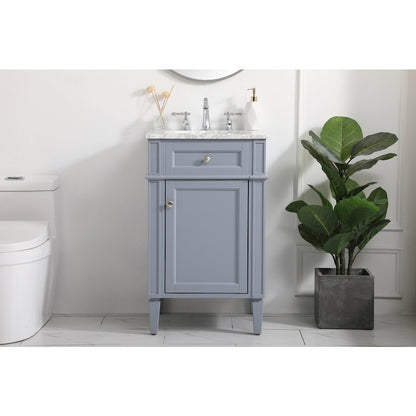 21 inch Single bathroom vanity in grey