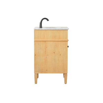 21 inch Single bathroom vanity in natural wood