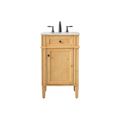 21 inch Single bathroom vanity in natural wood