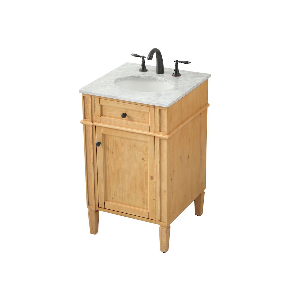 21 inch Single bathroom vanity in natural wood
