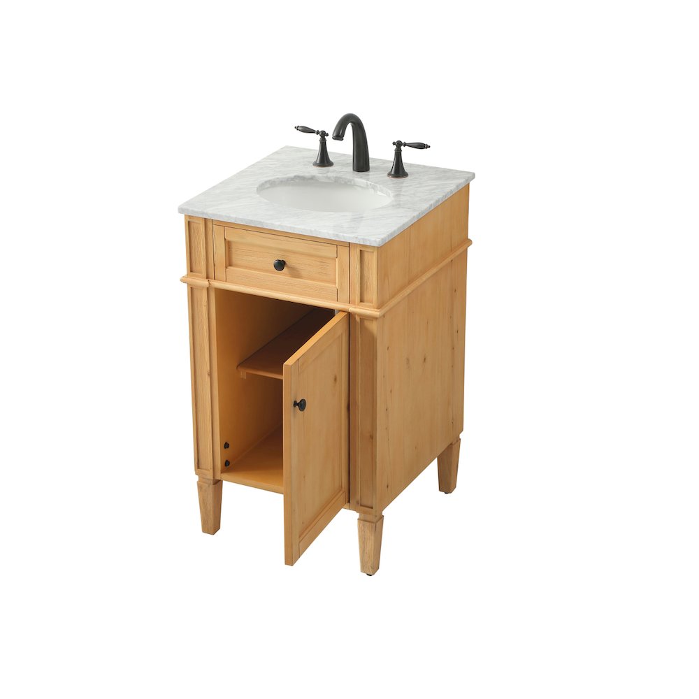 21 inch Single bathroom vanity in natural wood