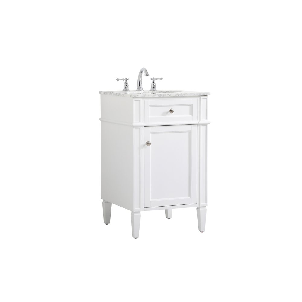 21 inch Single bathroom vanity in white