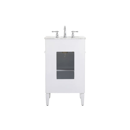 21 inch Single bathroom vanity in white