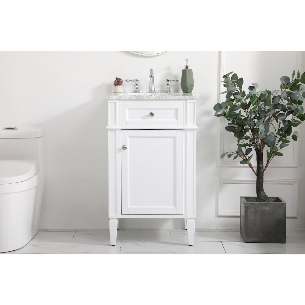 21 inch Single bathroom vanity in white