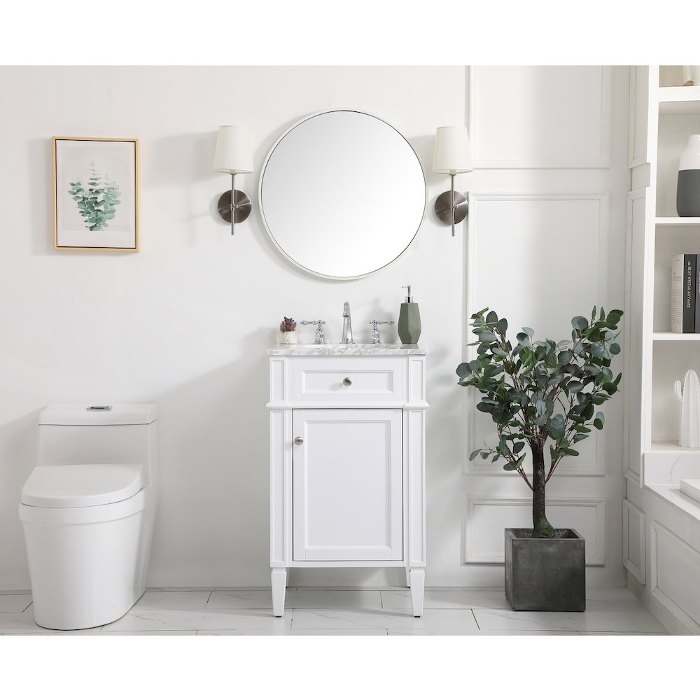 21 inch Single bathroom vanity in white