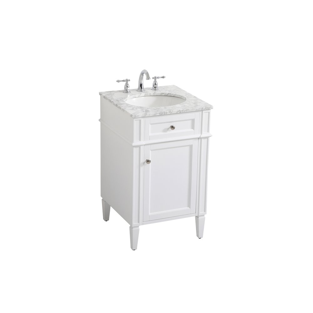 21 inch Single bathroom vanity in white