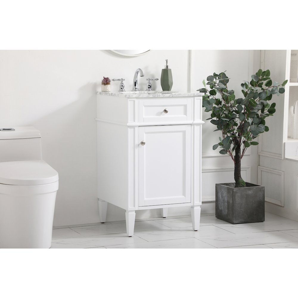 21 inch Single bathroom vanity in white
