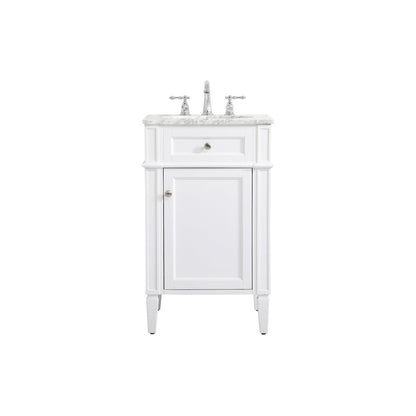 21 inch Single bathroom vanity in white