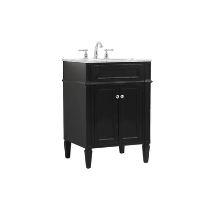 24 inch Single bathroom vanity in Black