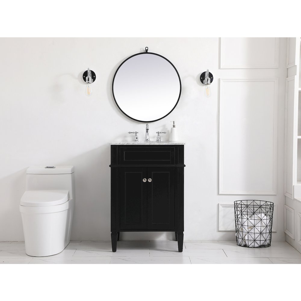 24 inch Single bathroom vanity in Black