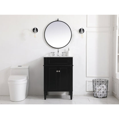 24 inch Single bathroom vanity in Black