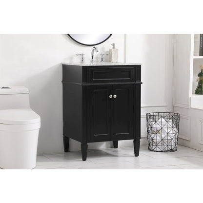 24 inch Single bathroom vanity in Black