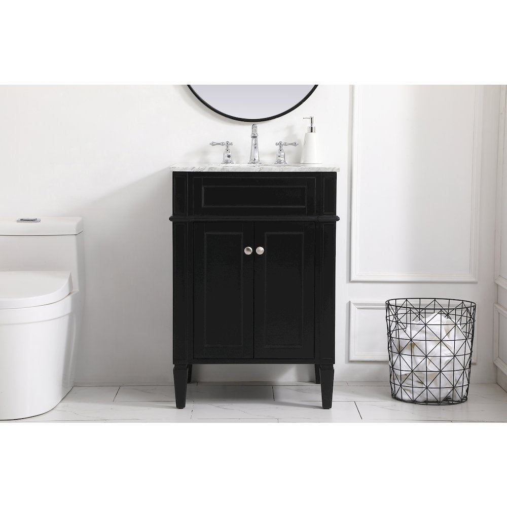 24 inch Single bathroom vanity in Black