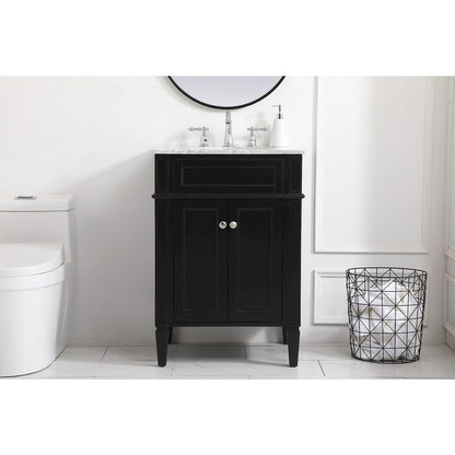 24 inch Single bathroom vanity in Black