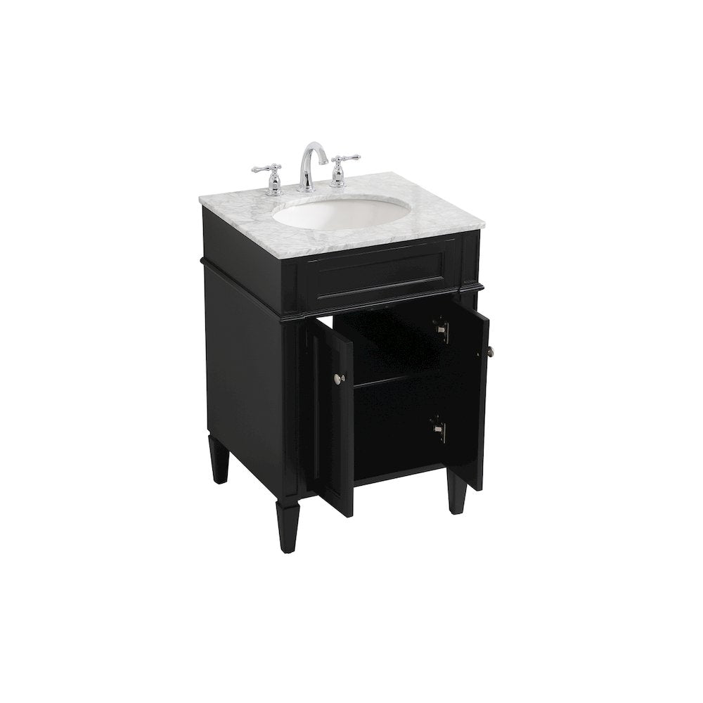 24 inch Single bathroom vanity in Black