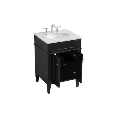24 inch Single bathroom vanity in Black