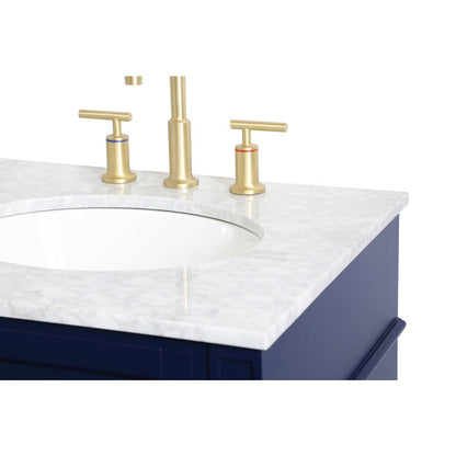 24 inch Single bathroom vanity in blue