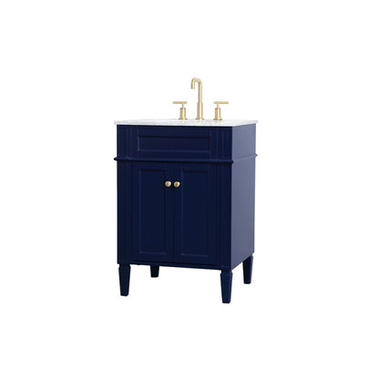 24 inch Single bathroom vanity in blue