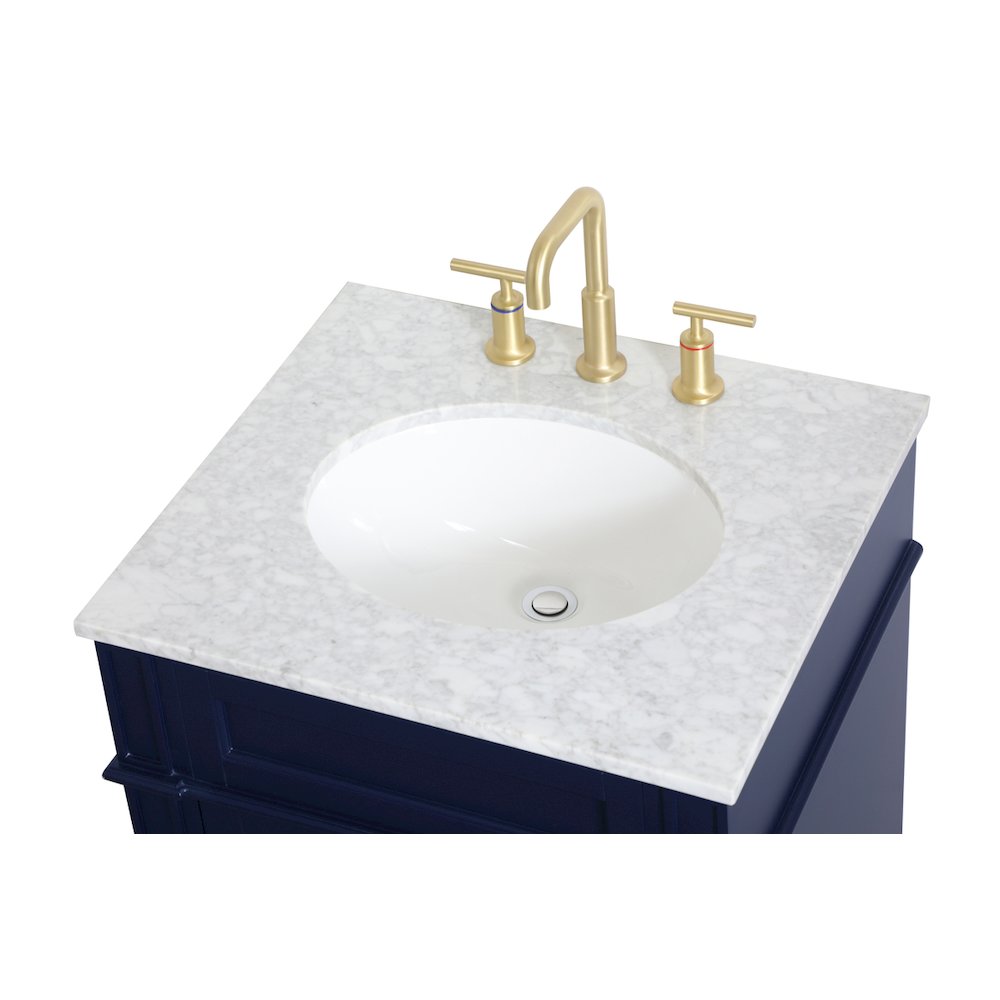 24 inch Single bathroom vanity in blue