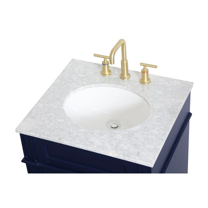 24 inch Single bathroom vanity in blue