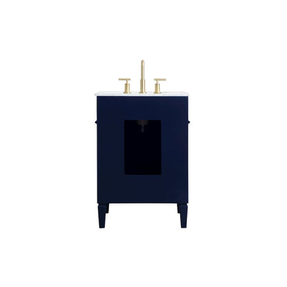 24 inch Single bathroom vanity in blue