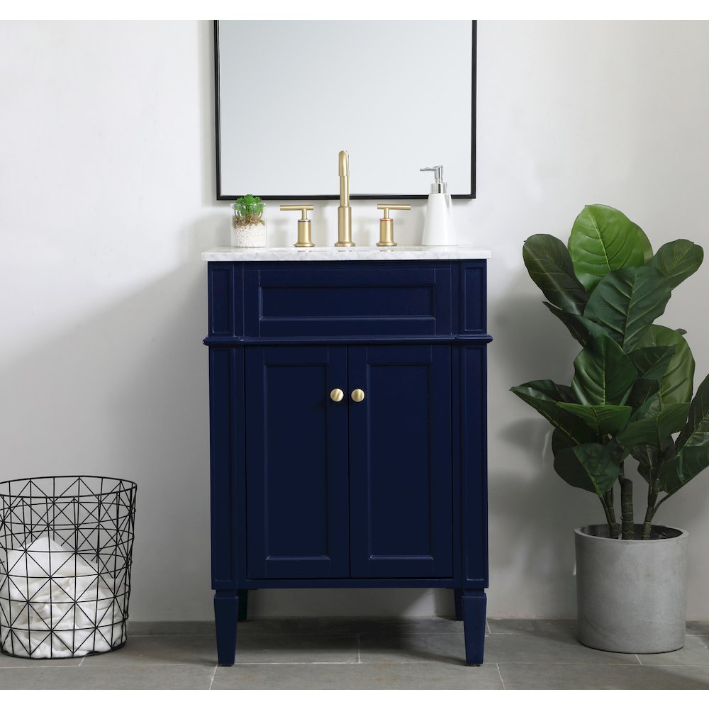 24 inch Single bathroom vanity in blue
