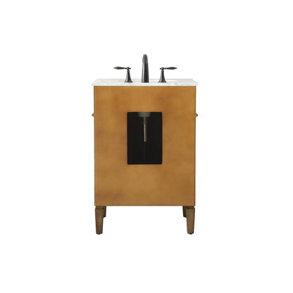 24 inch Single bathroom vanity in driftwood