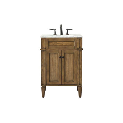 24 inch Single bathroom vanity in driftwood