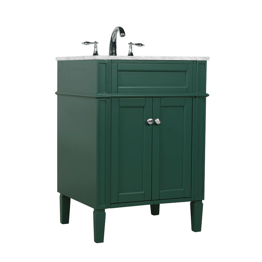 24 inch Single bathroom vanity in green
