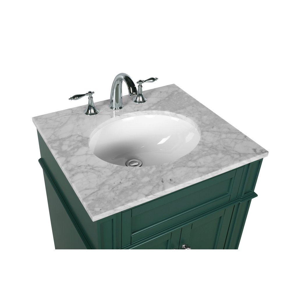 24 inch Single bathroom vanity in green