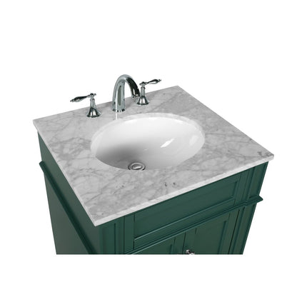 24 inch Single bathroom vanity in green