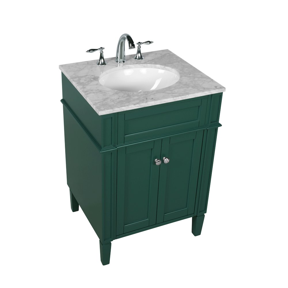 24 inch Single bathroom vanity in green
