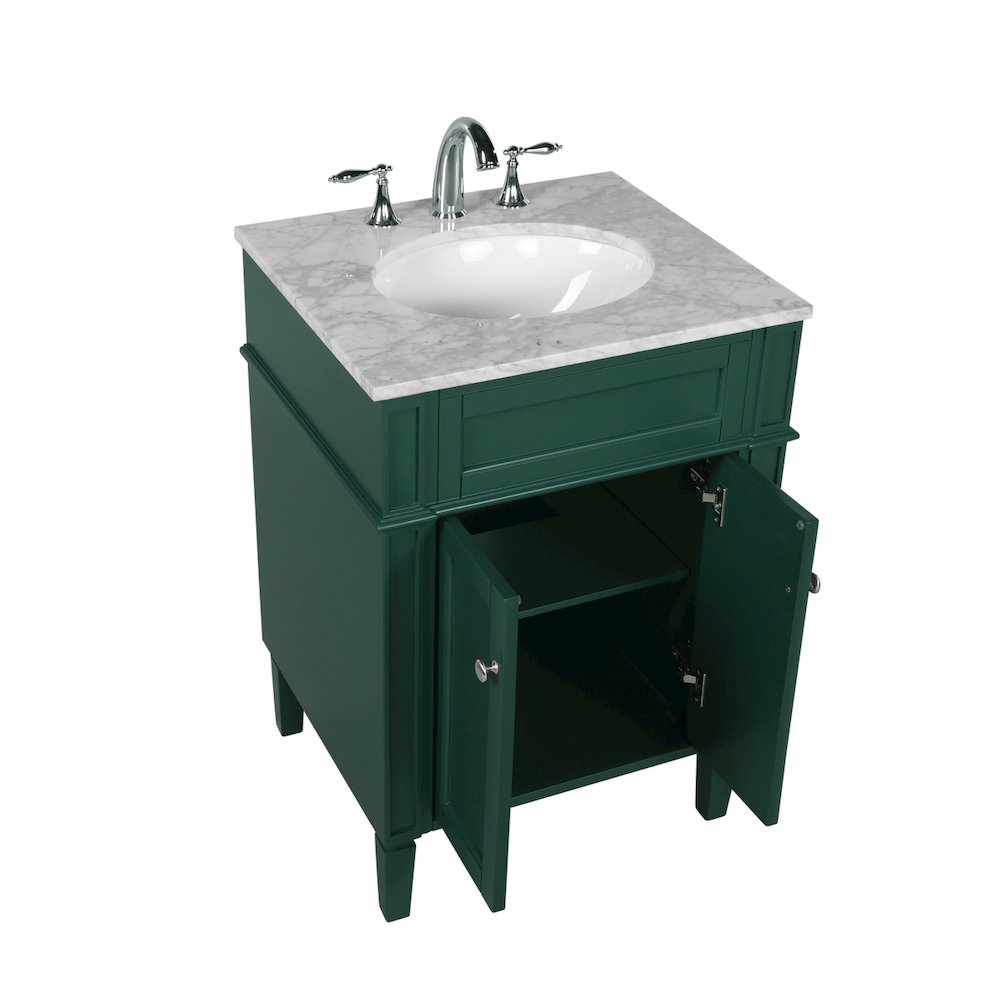 24 inch Single bathroom vanity in green