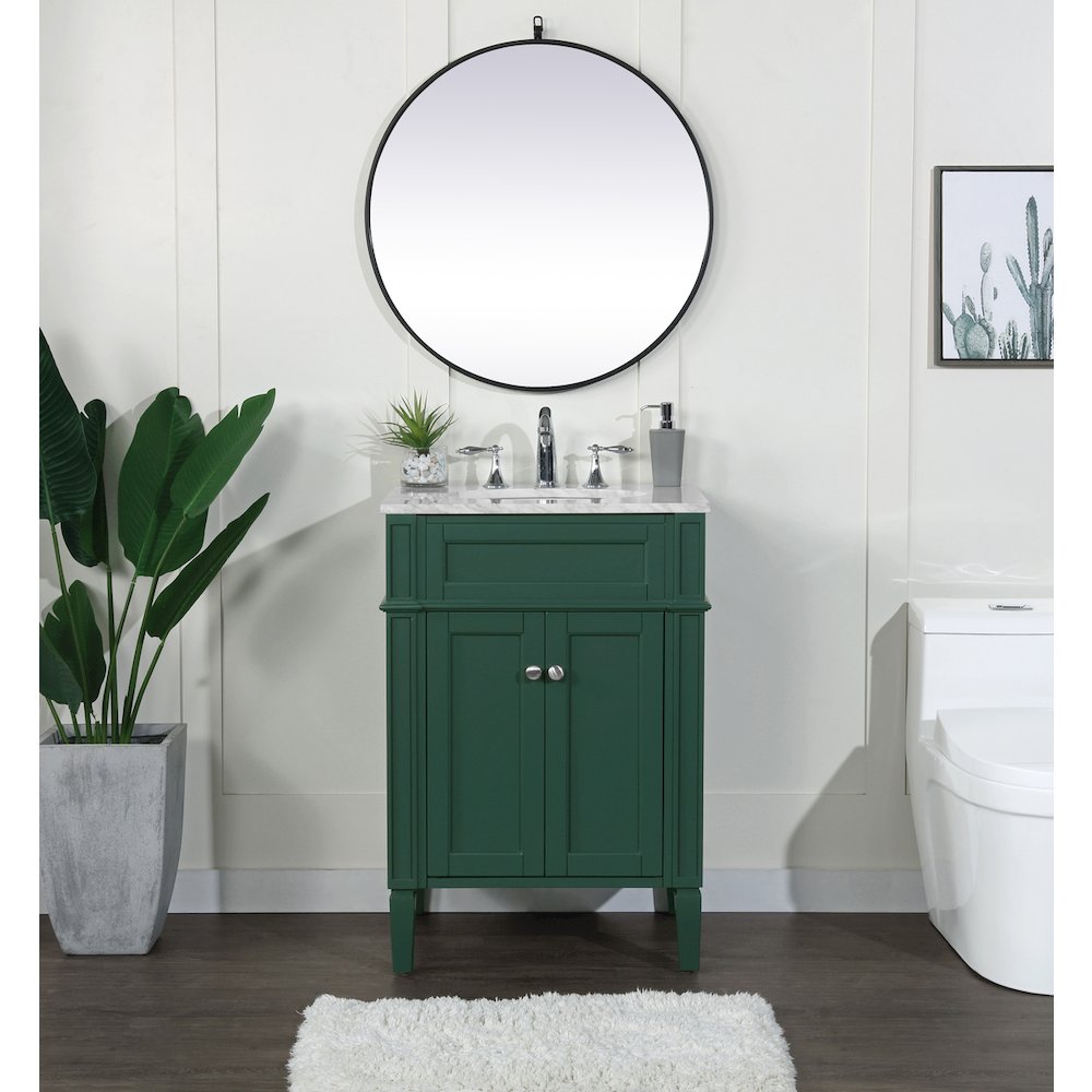 24 inch Single bathroom vanity in green