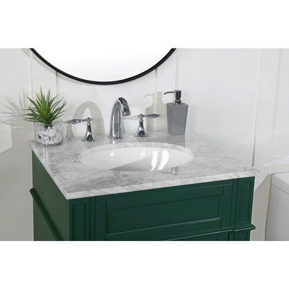 24 inch Single bathroom vanity in green