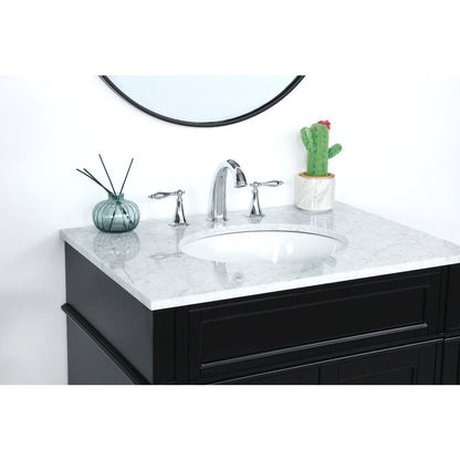 30 inch Single bathroom vanity in Black