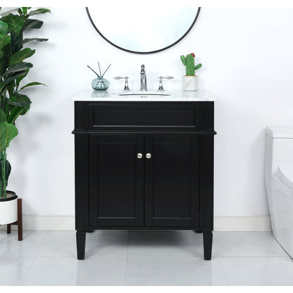 30 inch Single bathroom vanity in Black