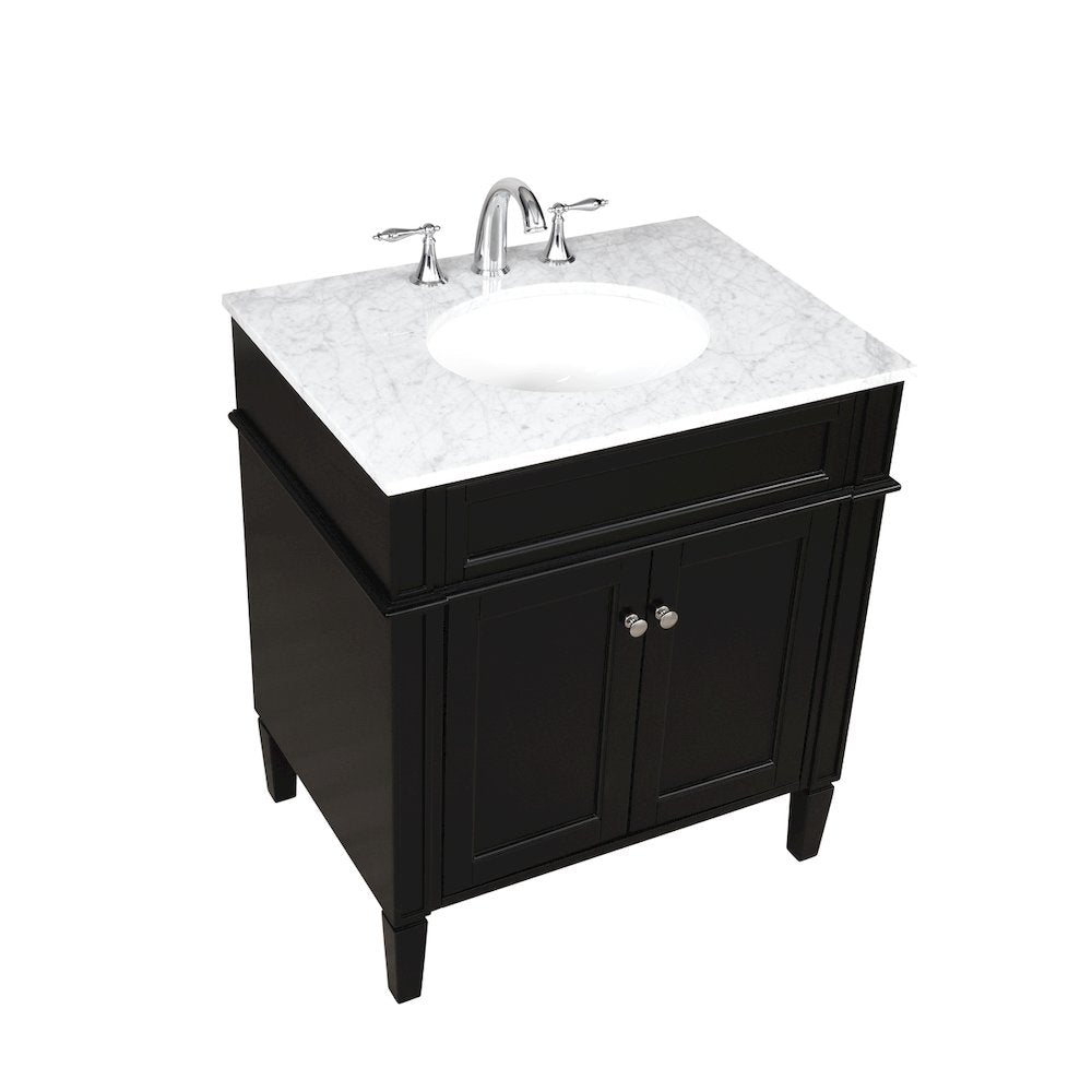 30 inch Single bathroom vanity in Black