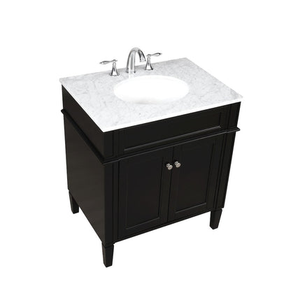 30 inch Single bathroom vanity in Black