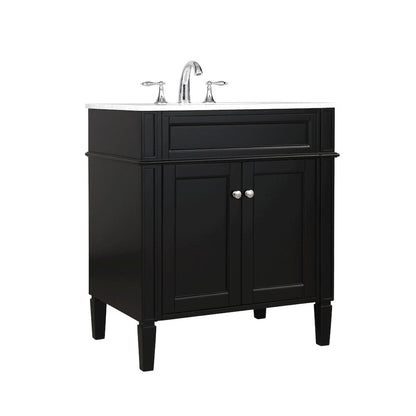 30 inch Single bathroom vanity in Black