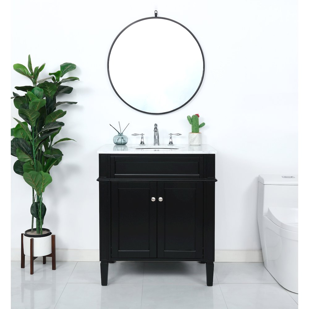 30 inch Single bathroom vanity in Black