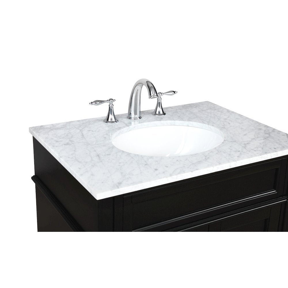 30 inch Single bathroom vanity in Black