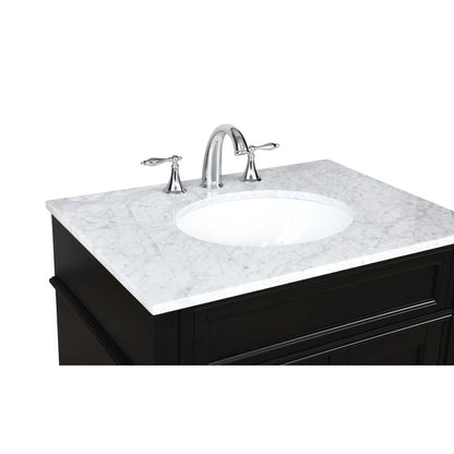 30 inch Single bathroom vanity in Black