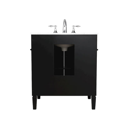 30 inch Single bathroom vanity in Black