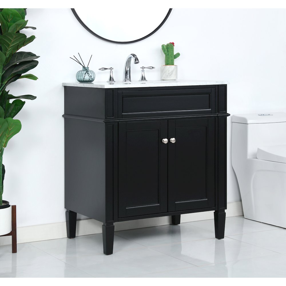 30 inch Single bathroom vanity in Black