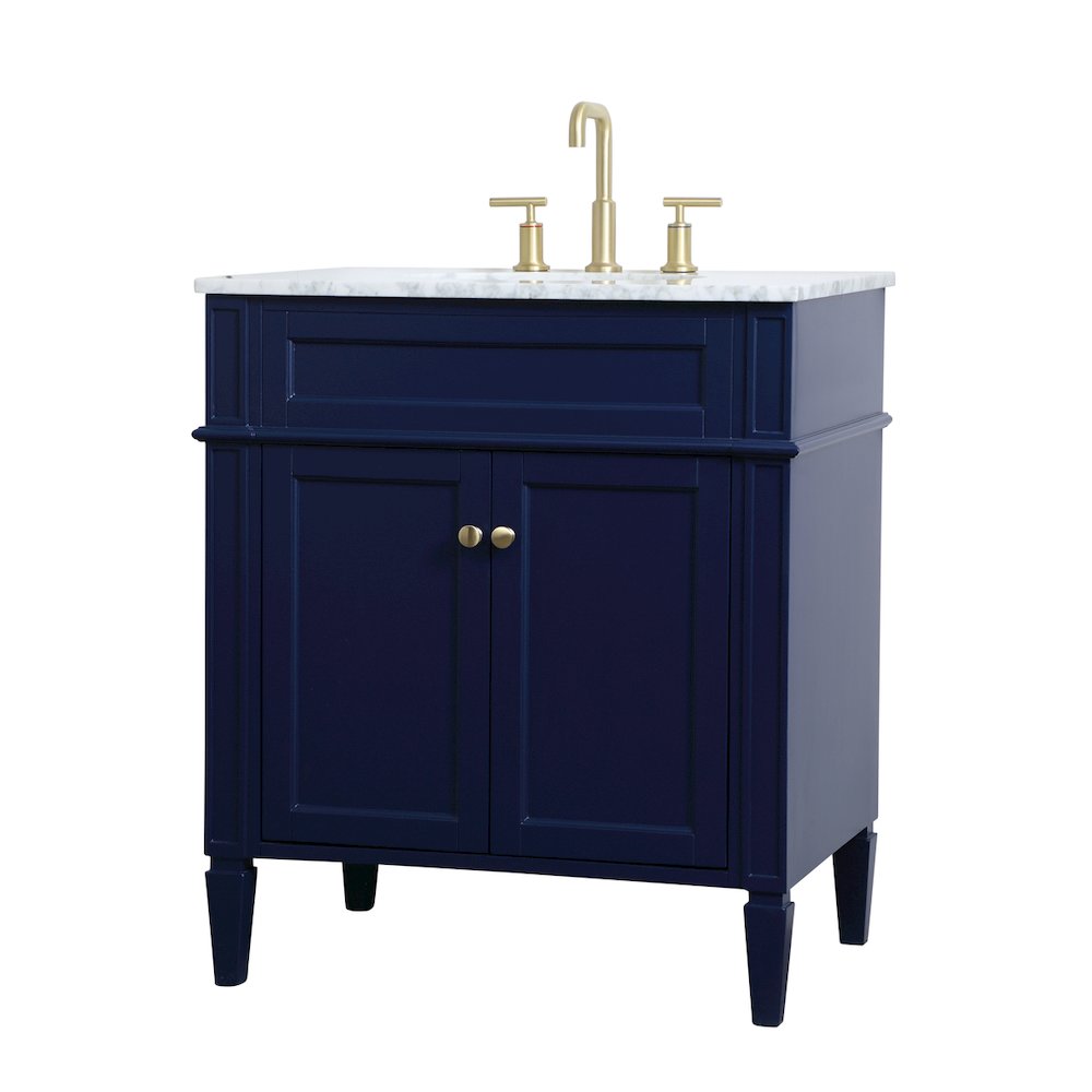 30 inch Single bathroom vanity in blue