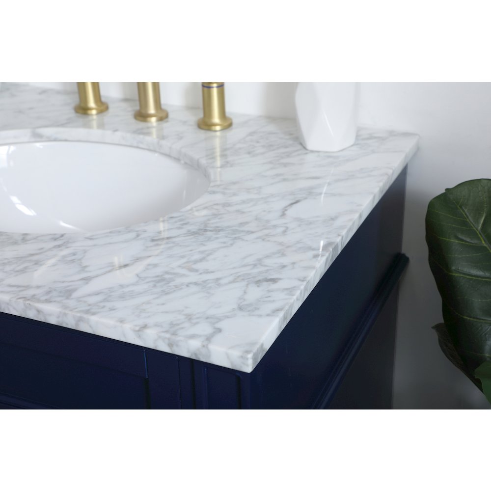 30 inch Single bathroom vanity in blue