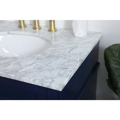 30 inch Single bathroom vanity in blue