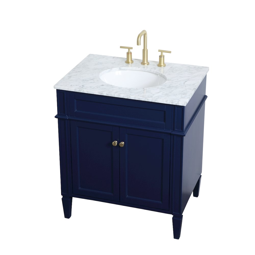 30 inch Single bathroom vanity in blue